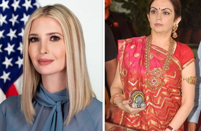 ivavnka trump and nita ambani for gender equality